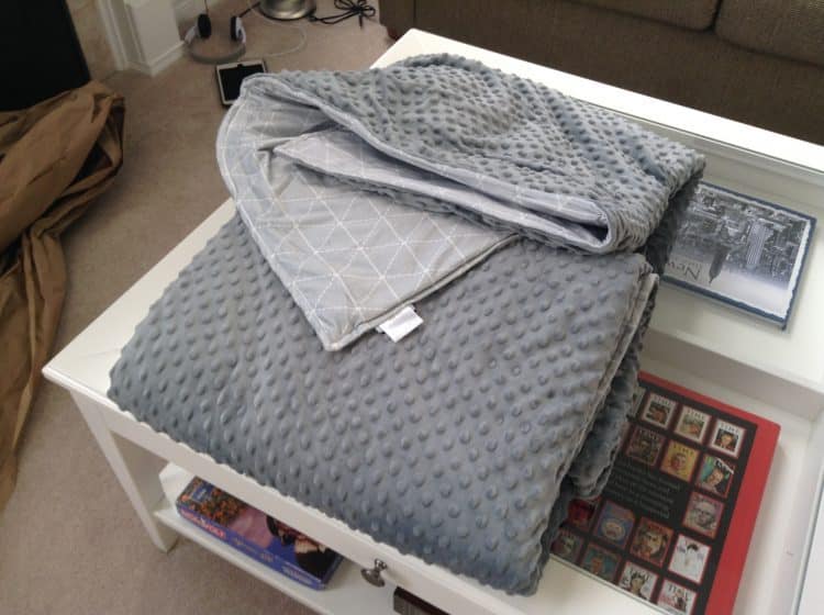 Showing the inside and outside of the blanket.